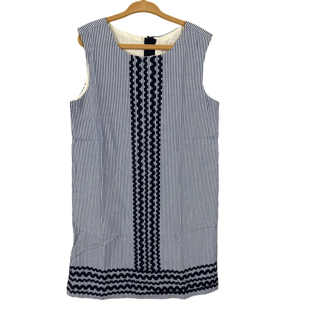 Vineyard Vines Girls Size‎ 8 Navy Pin Striped Laced Lined Zip Summer Dress